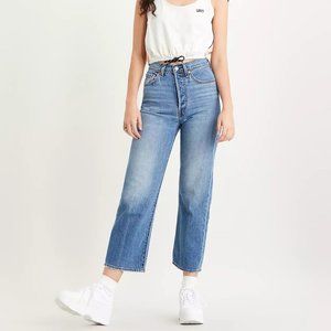 Levi's Women's Premium Ribcage Straight Ankle Jeans Haight At The Ready 26 x 27